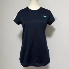 アリーナ 半袖Tシャツ L ネイビー ラインロゴ スポーツウェア 吸汗速乾のサムネイル