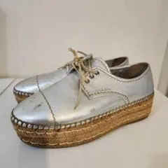 PRADA プラダ エスパドリーユ 厚底 スニーカー シューズ シルバー 36のサムネイル