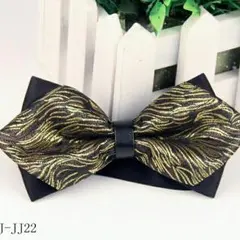 新品高級感蝶ネクタイゴールドJJ22洒落男女兼用蝶タイ