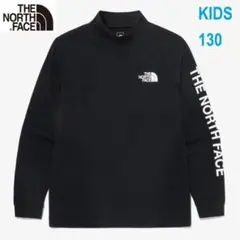 ノースフェイス Tシャツ 長袖 子供 裏起毛 黒 130 K630Bのサムネイル