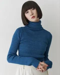 ⭐︎12/29迄SALE❗️jouetieラメハイネックブルーニット新品タグ付