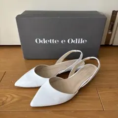 ODETTE É ODILE オデット フラット　ミュール　サンダル　ホワイト