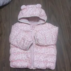 baby GAP ヒョウ柄 中綿ジャケット ピンク 90cm