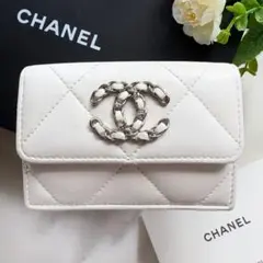 美品*シャネル 三つ折り財布 ディズヌフ 19 ココマーク マトラッセ 32番台