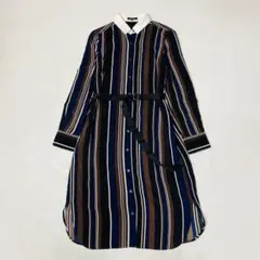 美品 LOVELESS ベルト付き ストライプ シャツワンピースのサムネイル