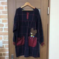 くまのがっこう　エプロン　長袖