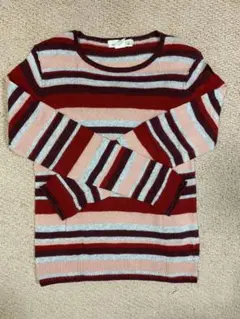 Ｈ&M ニット セーター S ボーダー 赤