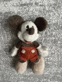 ミッキー　ぬいぐるみ　セピア　ラメ