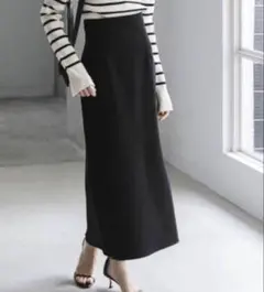 noble ジャージーライクカラータイトスカート　ブラック　38 ☆即購入OK