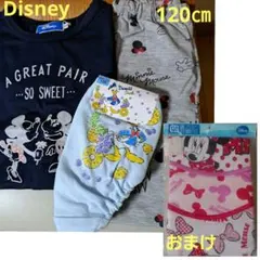 Disney ミッキーとミニー 半袖 パジャマ と ドナルド パンツ 120cm