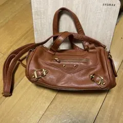 ショルダーバッグ ブラウン　2way 合成皮革