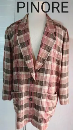 ピノーレ 薄手 チェック ジャケット