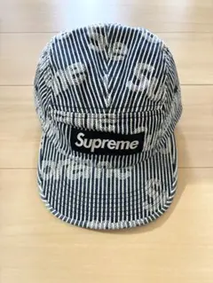 シュプリーム　Denim Camp Cap　ストライプ