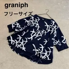 グラニフ graniph ドルマンスリーブTシャツ 総柄 ゆったり　大きめのサムネイル
