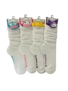 キャラクター付きホワイトソックス　22-24cm