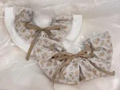 ハンドメイドフリルスタイ2枚セット花柄