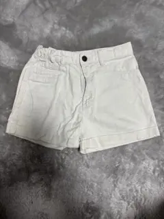 H&M ホワイト ショートパンツ　キッズ　150 ウエスト調節ゴム付き