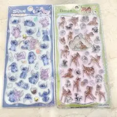 正規品！　プチドロップステッカー　ディズニー　スティッチ　バンビ