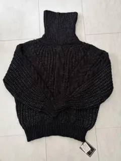【新品】CORNERS ブラックタートルネック セーター M 黒