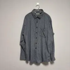 80-90s LL BEAN ギンガムチェックシャツ XL ネイビー