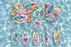 魚 アクリル チャーム カニ缶付き 1P100円