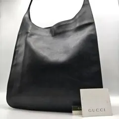 GUCCI ワンショルダーバッグ 肩がけ ホーボー レザー ブラック - メルカリ