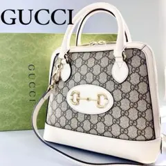 美品 GUCCI グッチ ハンド ショルダーバッグ GG ホースビット 2way