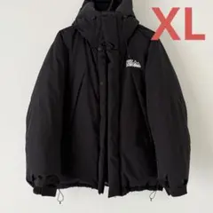 【中古】FIRST DOWN フード付きダウンジャケット ブラック