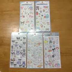 【新品未開封】サンリオシール 5枚セット　大人の図鑑　フラッフィースケッチ