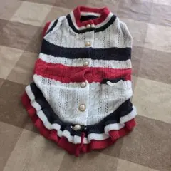 カリーナ ストライプデザインのニット犬服Sサイズ