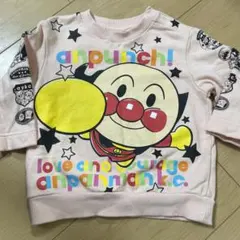 アンパンマン　うすピンク　トレーナー　80cm