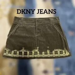 DKNY JEANS コーデュロイ ミニスカート カーキのサムネイル