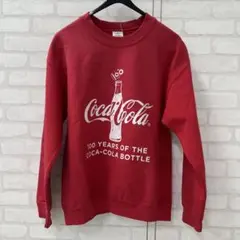 コカコーラ Coca Cola 100 YEARS ロゴ マーク スウェット M