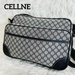 ✨美品✨セリーヌ ショルダーバッグ マカダム 斜め掛け キャンバス レザー