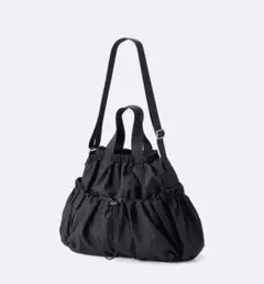 GU ジーユー ギャザーポケットバッグ 黒 数時間使用のみ