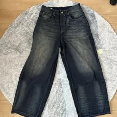 ZARA ダークブルー ワイドレッグデニム USA30