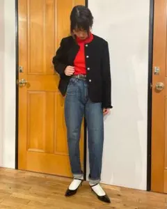 美品】LOEF ロエフ コットンナイロンリリヤンベスト トマトレッド
