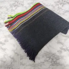 【美品✨️】Paul Smith ポール　スミスグレー ストライプ マフラー