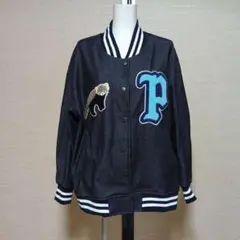 美品✨️PERSON'S パーソンズ ボンディングデニムワッペンスタジャン LL