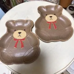吉澤窯 泰迪熊盤子兩件