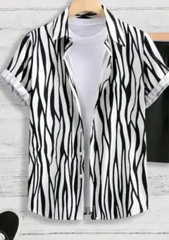 ゼブラ柄半袖シャツ