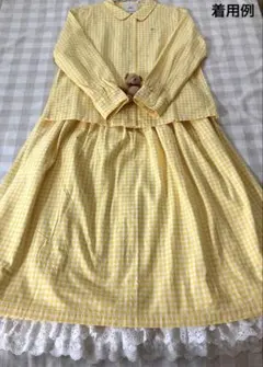 サニークラウズ bonpon ponしあわせの黄色いギンガムセットアップ