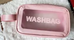 WASHBAG ピンク ポーチ 透明窓付き