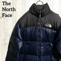 ノースフェイス　ダウンジャケット　ヌプシ　M　700フィル　青グレー　ブルゾン