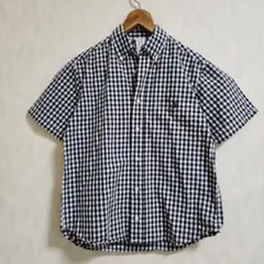 C.A.B. Clothing　白×黒　ギンガムチェック　半袖シャツ Mのサムネイル