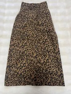 フリーズマート⭐︎レオパード柄 ロングスカート ボタン付き