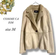 美品COMME CA ISM スウェード調ジャケットM ベージュ 内ボア4446のサムネイル