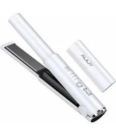 【ほぼ新品】ALLILY 2WAYカール＆ストレートヘアアイロン コードレス 白