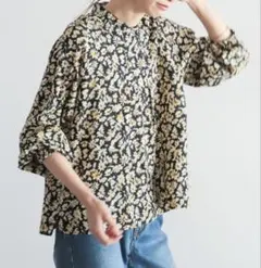 NOMBRE IMPAIR ミドルフラワー ハイネックブラウス シャツ 花柄のサムネイル