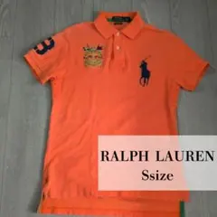【希少】ラルフローレン 豪華パッチ×ビッグポニー ポロシャツ S swag 短丈